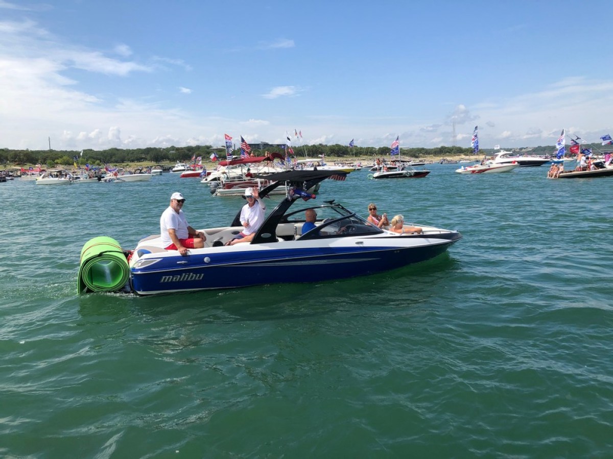 a small boat in a body of water